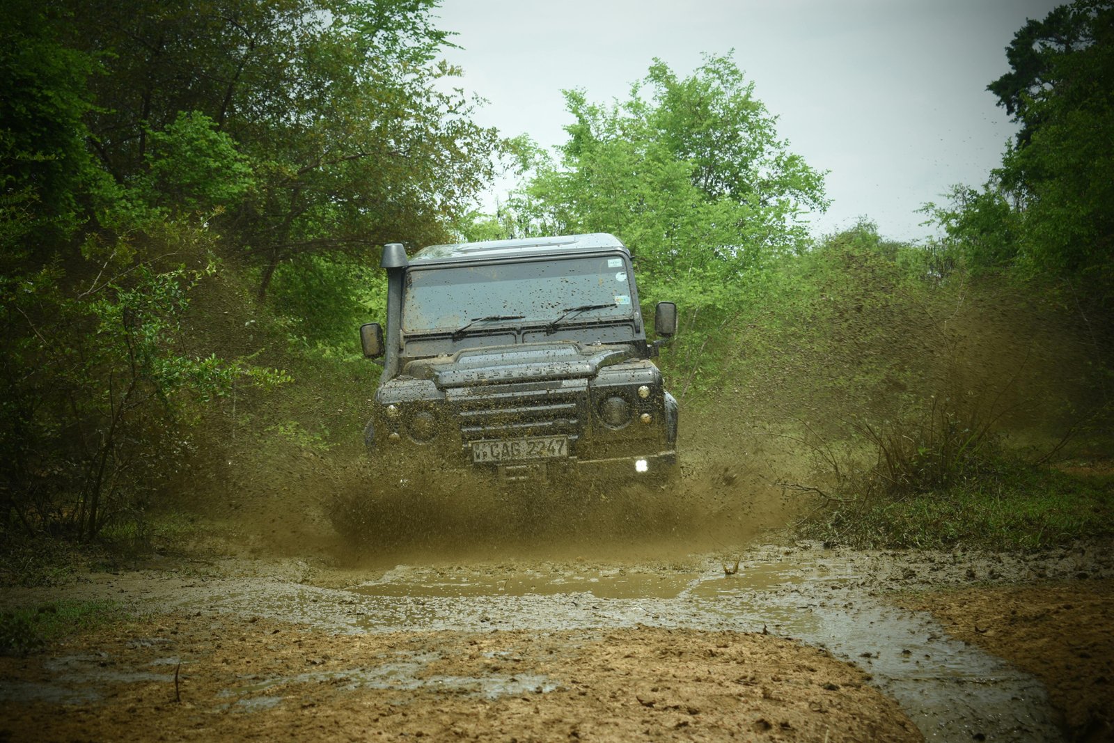 Defender in the mud